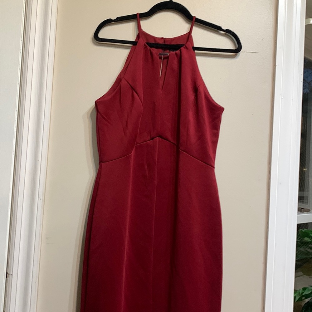 Maroon cocktail party dress